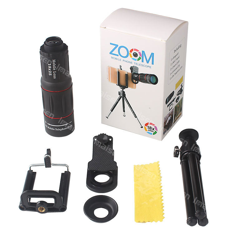 18X Telescope Zoom Mobile Phone Lens for iPhone Smartphones with tripod