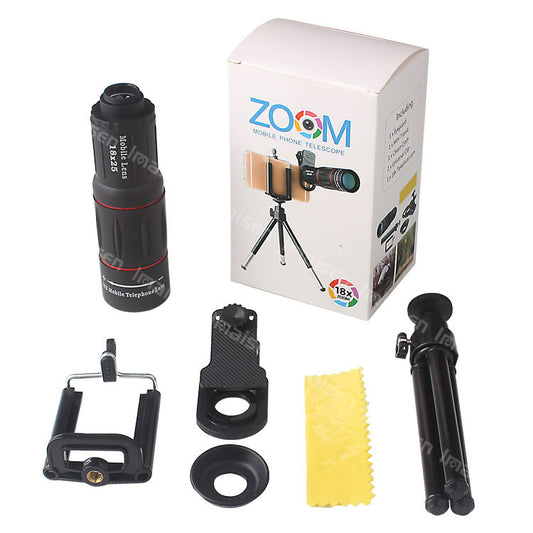 18X Telescope Zoom Mobile Phone Lens for iPhone Smartphones with tripod