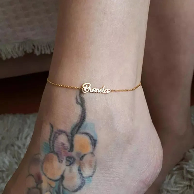 Charm Customed Name Anklet Bracelet Jewelry For Valentine's Day Gifts