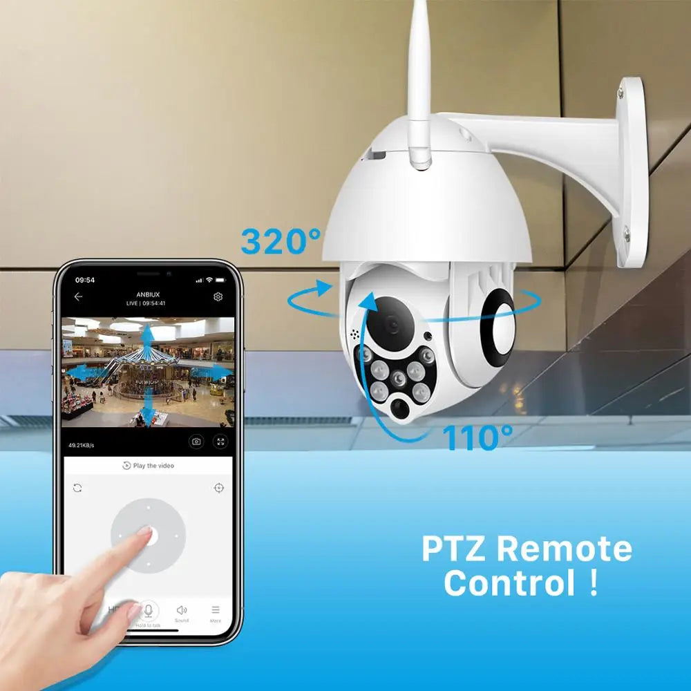 1080P PTZ IP Wireless Wifi Security Pan Tilt 4X Digital Zoom 2MP Network CCTV