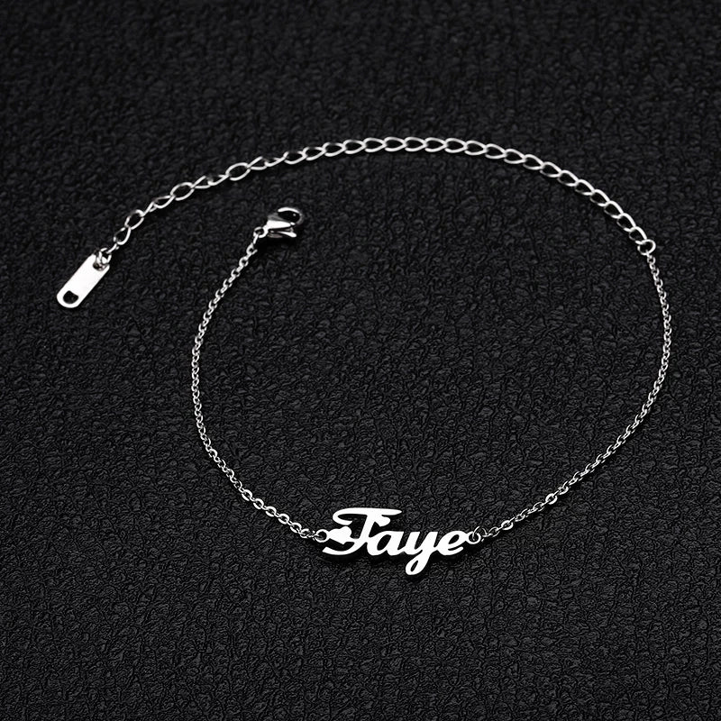 Charm Customed Name Anklet Bracelet Jewelry For Valentine's Day Gifts