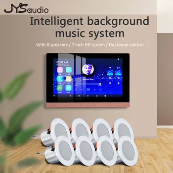 Smart In-Wall Home Theater Sound System – WiFi/Bluetooth Android Music Panel + Ceiling Speaker Set