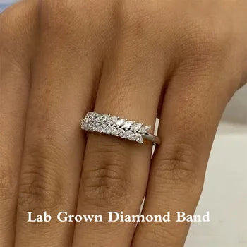 14k Gold 0.63Ctw Marquise Cut EF/VS Lab Grown Diamond Wedding Band Ring Unique Derign Ring