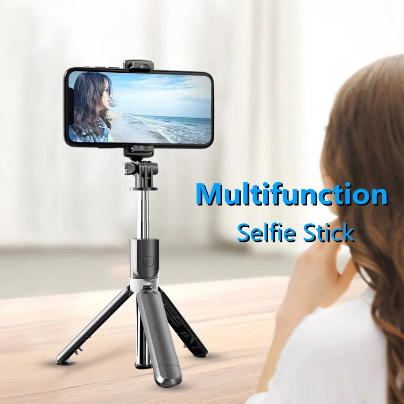 Wireless Selfie Stick Tripod With Remote Shutter Foldable Phone holder