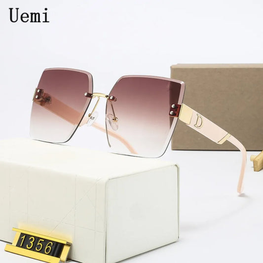 Fashion Luxury Brand Rimless Sunglasses For Women & Men Vintage