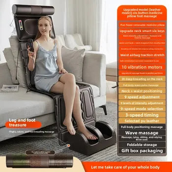 Home Massage Mattress Cervical Spine Waist Intelligent Folding Massager Airbag Design Full Body Cushion Electric Massage Pad