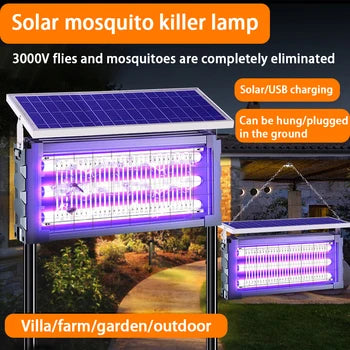 LED Mosquito Killing LampLarge Solar Square Fly Killer Outdoor Garden Lawn Lamp Mosquito Killing Mosquito Trap Lamp