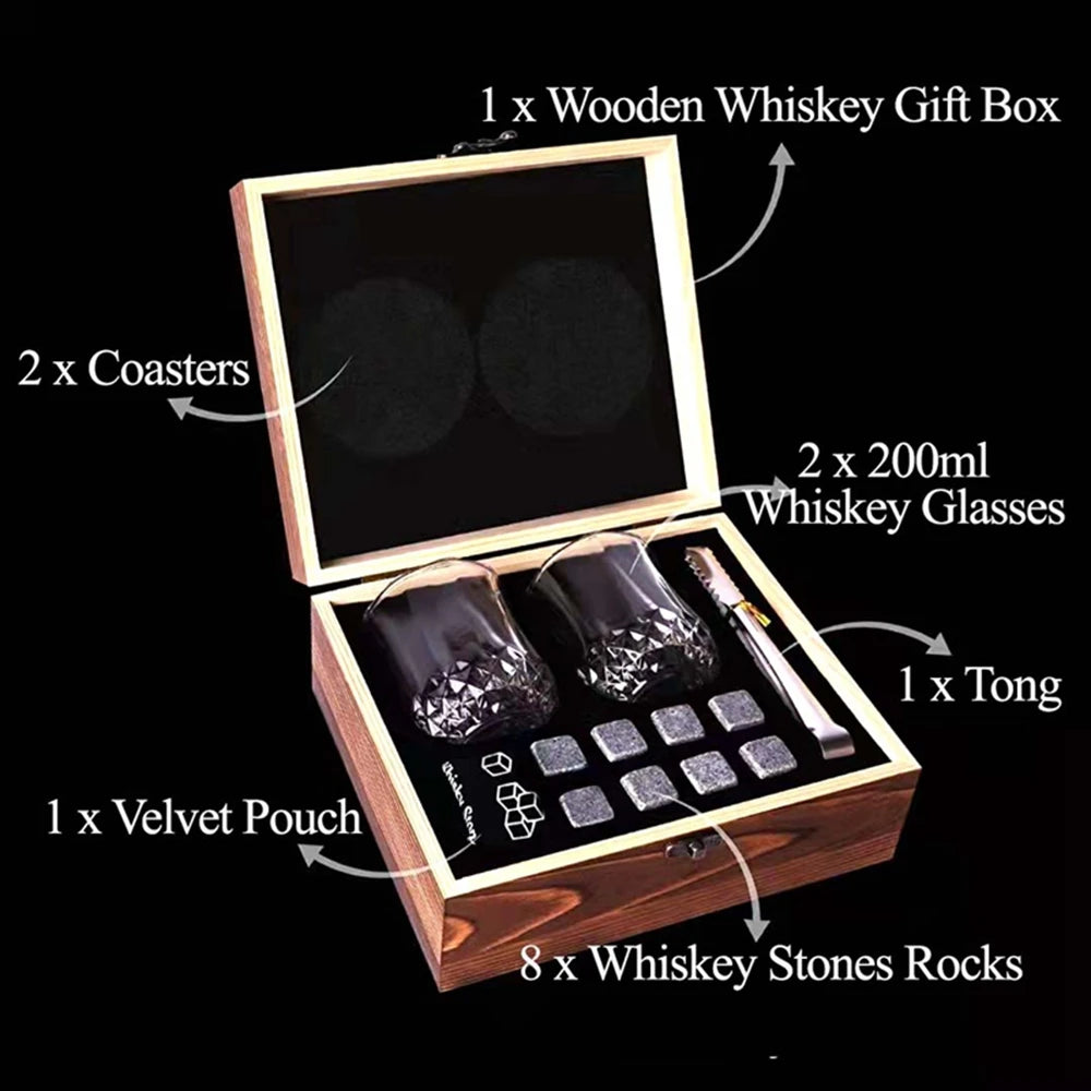 Rock Whiskey Wooden Men Gift Set