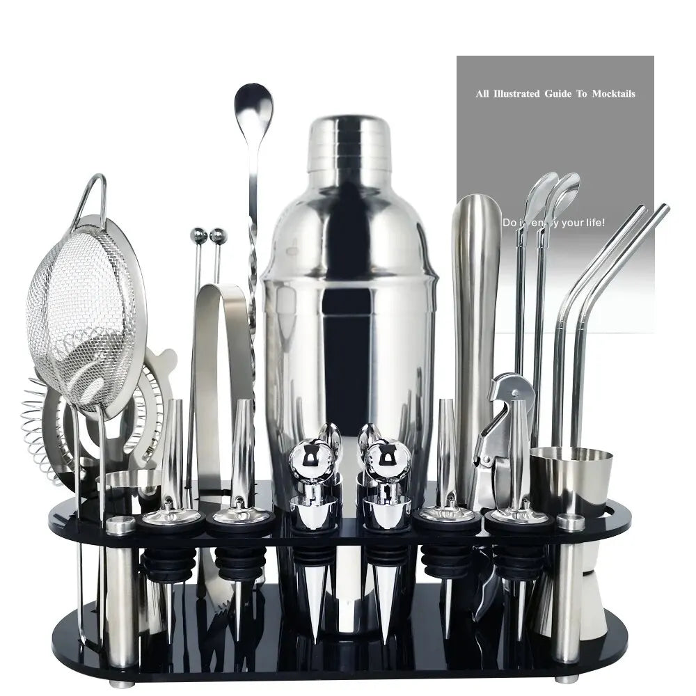 13-22Pcs 750ml 600ml Boston Cocktail Shaker Tools