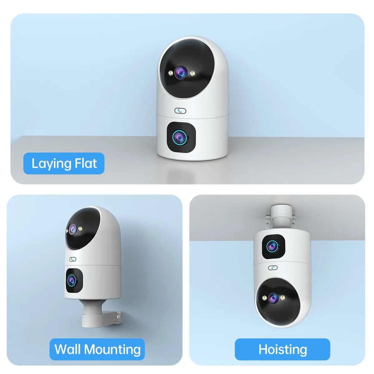 JOOAN Camera 10X Zoom Dual Lens Auto Tracking WiFi CCTV Camera