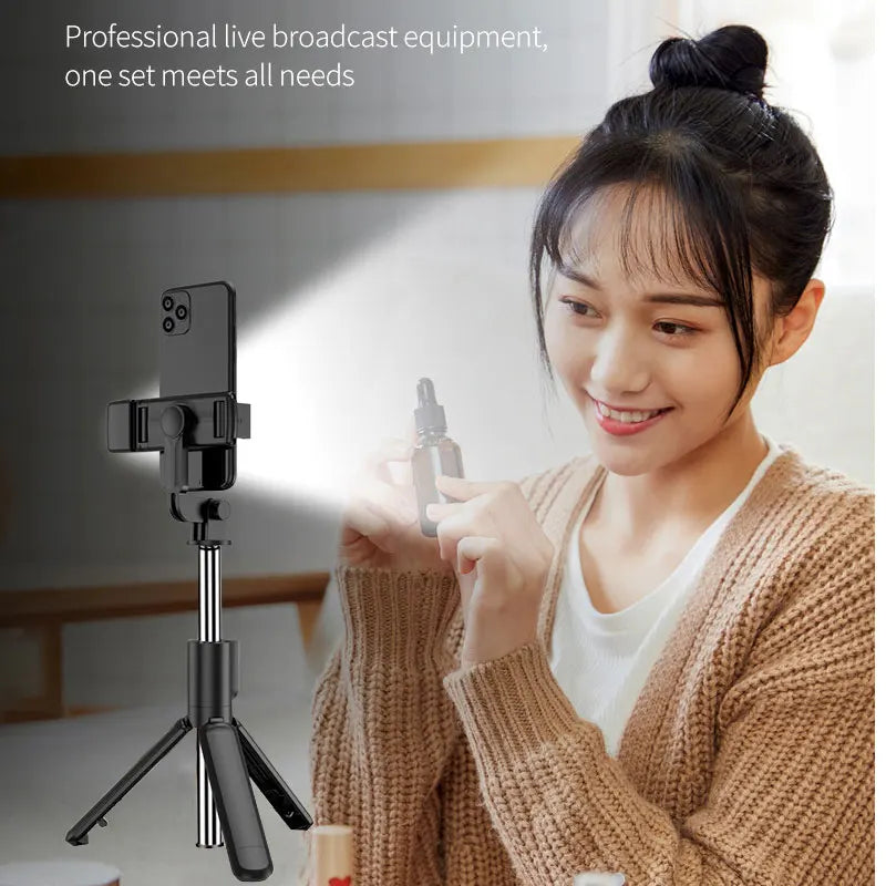 103CM Phone Holder Tripod With Selfie light Wireless Remote Shutter