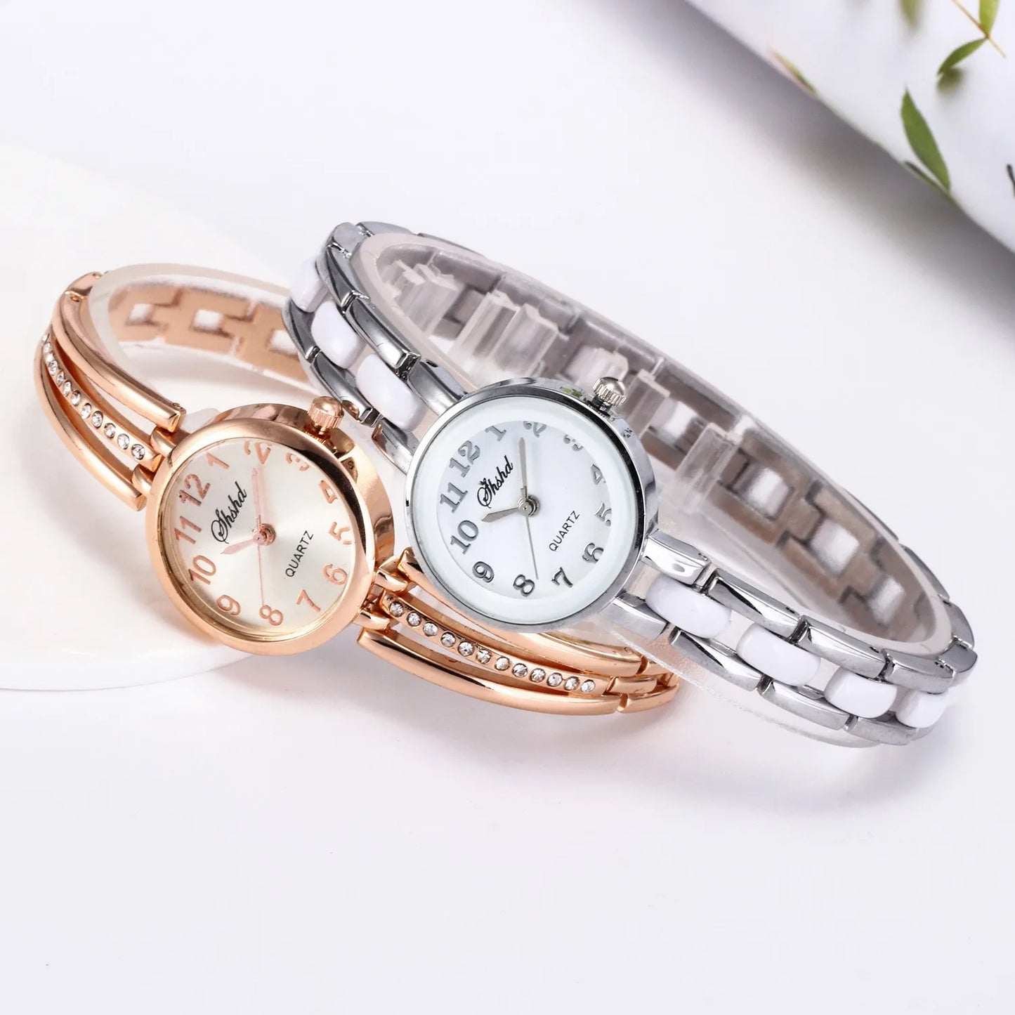 Hot fashion personality design bracelet type watch quartz female watch