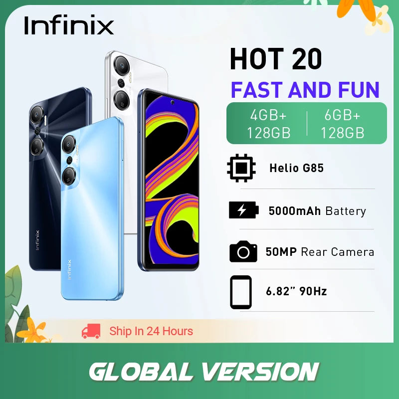 Infinix 20 4GB 128GB Smartphone 6.82inch