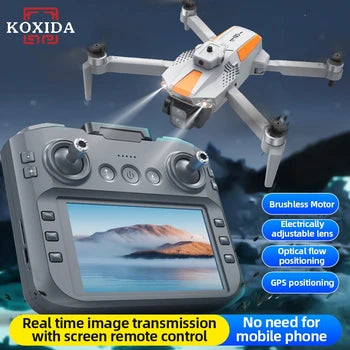 KOXIDA NEW LF669 Drone Screen Remote Control Brushless Motor HD Aerial Photography GPS Intelligent Positioning Quadcopter Gifts
