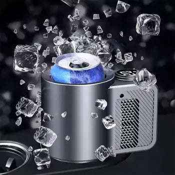 2 In 1 12V Car Cup Cooler Warmer with Temperature Display Mini Auto Refrigerator Drinks Cooling Heating Mug for Outdoor Travel