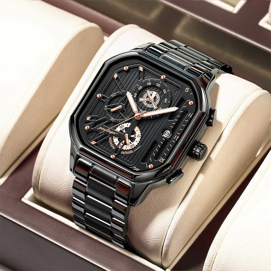 POEDAGAR Luxury Casual Male Watch Fashion Chronograph