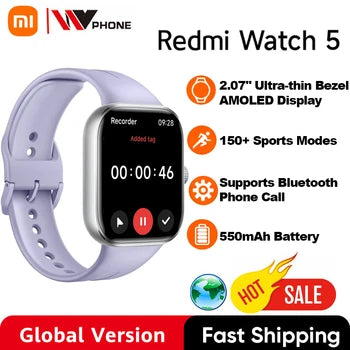 Xiaomi Redmi Watch 5 2.07" - Heart Rate Blood Oxygen Monitor