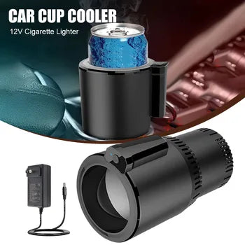 12V Car Cup Cooler DC Cooling Cup for Car with Home Power Adapter Electric Car Office Cup Mug Holder Beverage Drink Refrigerator