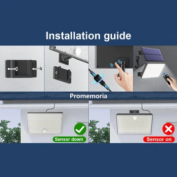400 LED Solar Lights Outdoor Motion Sensor Safety Lights with Remote Control Flood Wall Lamps IP65 Waterproof Powered Floodlight