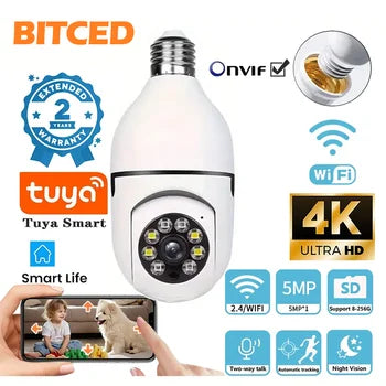 5MP Tuya WiFi security surveillance camera automatic tracking 4K Smart home intelligent monitoring Night vision cameras CCTV PIZ