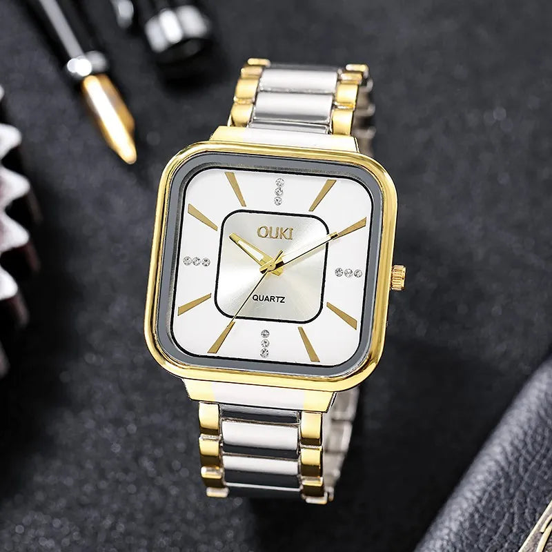 Dress Men's Watches Square Dial Clock Watch Saat Erkek Kol Saati