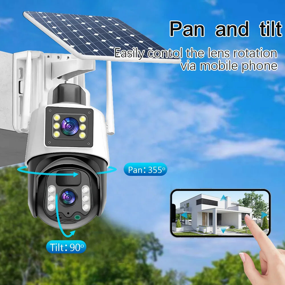 Linook 4K 8MP V380 Pro Solar CCTV Solar WIFI Wireless CCTV Outdoor Camera