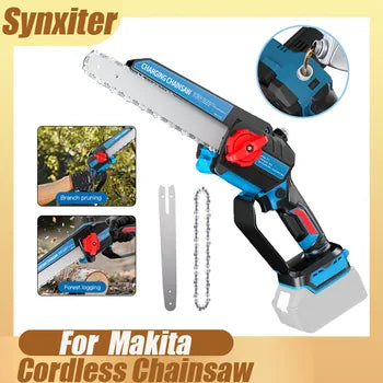 8 Inch Cordless Chain Saw For Makita 18V Battery Handheld Electric Saw Woodworking Garden Pruning Cutting Saw Power Tool