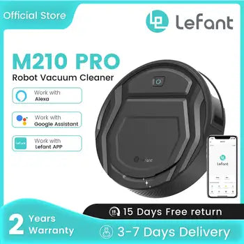 Lefant M210 Pro Robot Vacuum Cleaner with 2200Pa Suction,WiFi/Alexa/APP/Bluetooth,Schedule Cleaning,Self-Charging,Smart for Home
