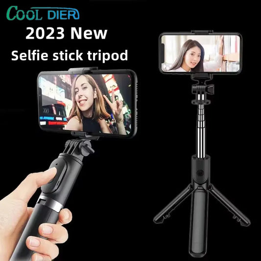 Wireless Selfie Stick Tripod With Remote Shutter Foldable Phone holder