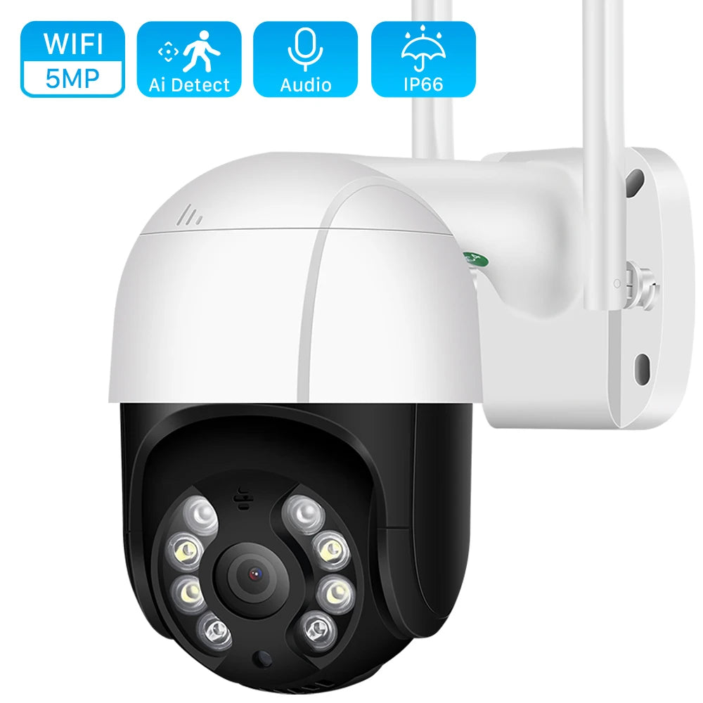 5MP PTZ Wifi CCTV Camera Outdoor HD 1080P 4X Zoom Ai