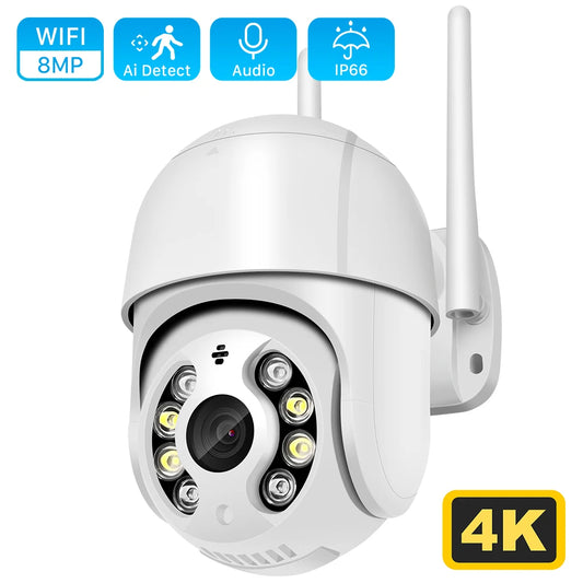 8MP 4K PTZ Wifi IP Camera Cloud 1080P 4X Digital Zoom CCTV Security