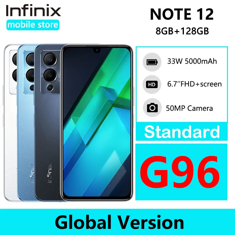 Global Version infinix NOTE 12 G96 8GB 128GB Smartphone