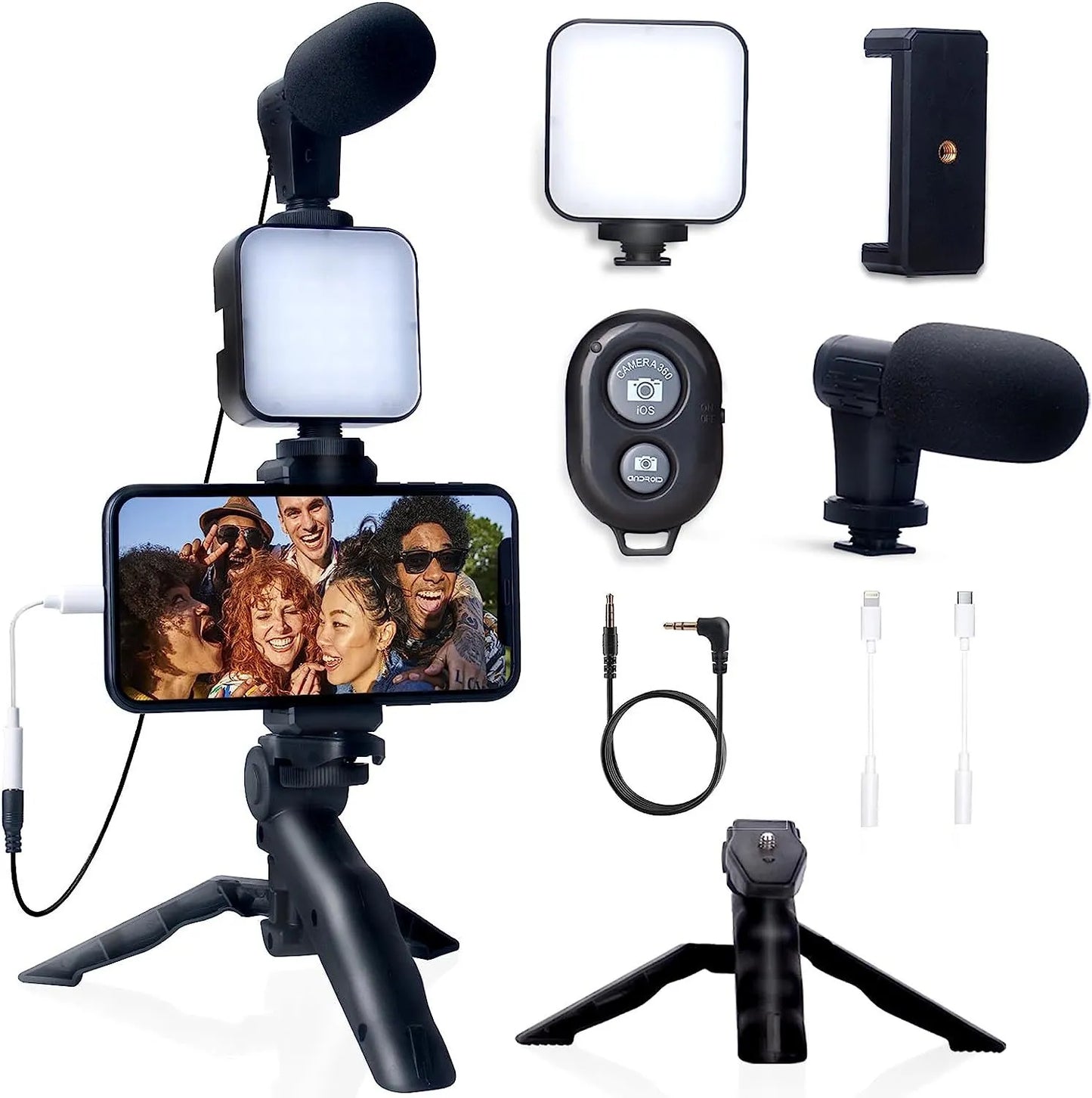 Smartphone Tripod Vlog kit for TikTok & You Tube Live Stream Video