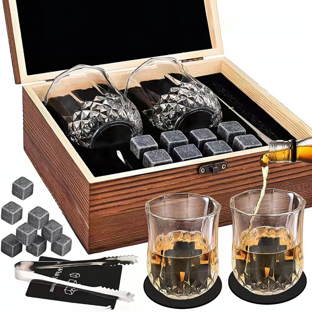 Rock Whiskey Wooden Men Gift Set