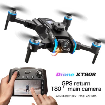 Professional 8K FPV Drone with 4K Dual Camera GPS Obstacle Avoidance Foldable RC Quadcopter UAV Aerial Photography Mini Drones