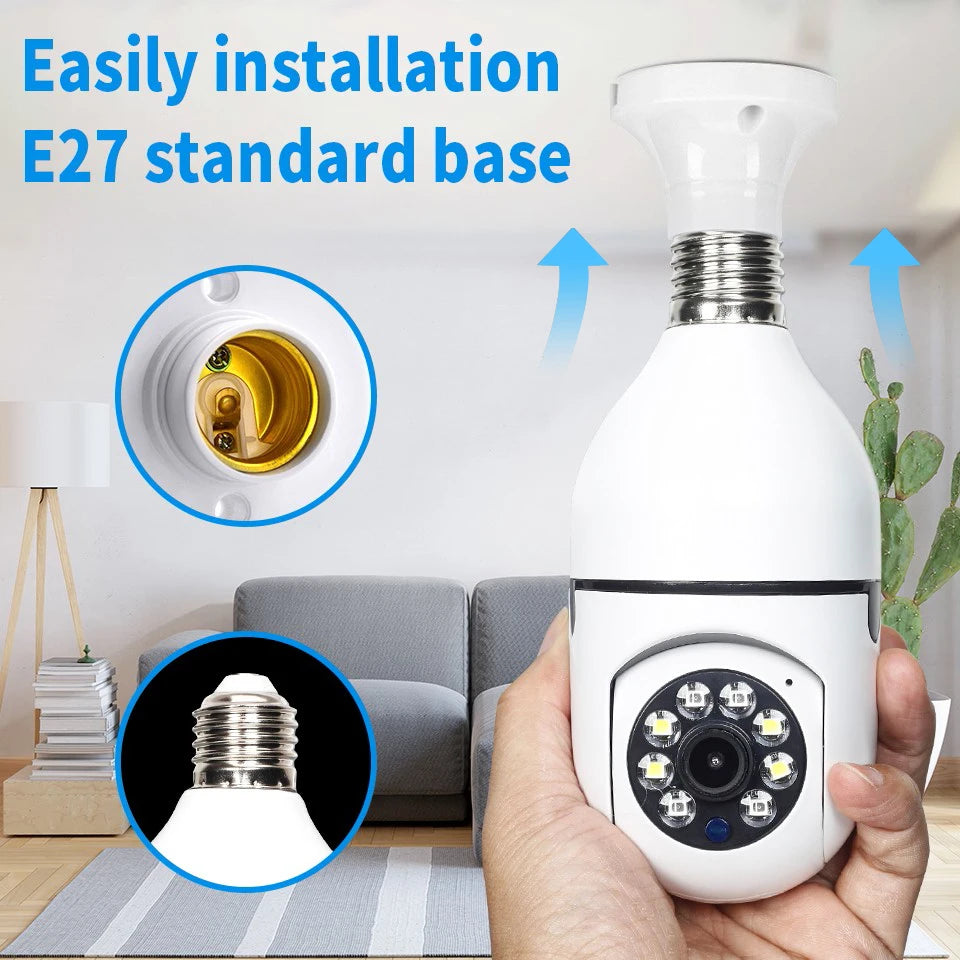 5G Wifi E27 Bulb Surveillance CCTV Camera Night Vision Wireless