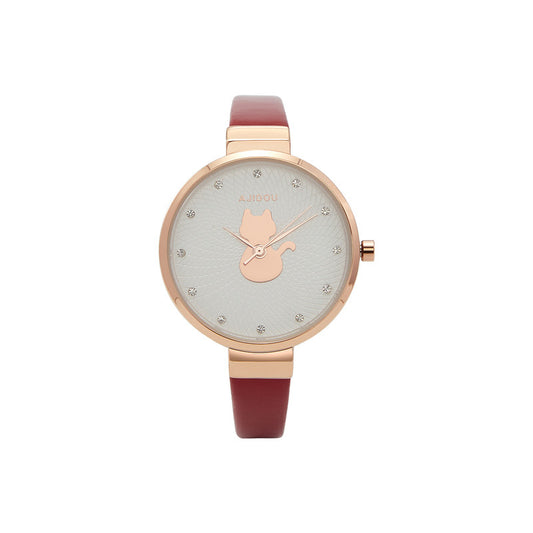 Simple Cat Dial Cute Watch Girl Cartoon Student Watch